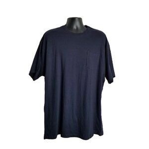 Old Mill Pocket Tee 2XL Navy Blue Heavyweight Cotton Workwear Basic Normcore NWT